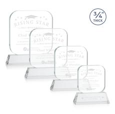 App on Helton Clear Square / Cube Crystal Trophy - Crystal Trophies