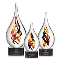 McCauley on Half Round Base - Black - Glass Trophies