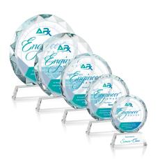 Linares Full Color Clear Circle Crystal Trophy - Crystal Trophies