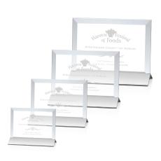 Boswell Silver/Horizontal Rectangle Crystal Trophy - Crystal Trophies