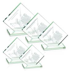 Argueta Jade Glass Trophy - Employee Awards
