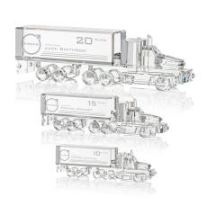 Crystal 18 Wheeler Unique Crystal Trophy - Crystal Trophies