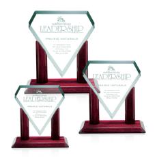 Langley Jade Glass Trophy - Glass Trophies