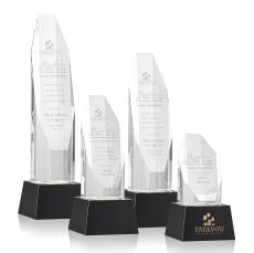 Cunningham on Base Black Polygon Crystal Trophy - Crystal Trophies