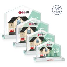 Realtor Full Color Starfire Peaks Crystal Trophy - Crystal Trophies