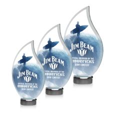 McCoy Full Color Flame Crystal Trophy - Custom Trophies