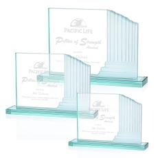 Marsh Jade Rectangle Glass Trophy - Glass Trophies