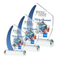Cantrell Full Color Blue Peaks Crystal Trophy - Crystal Trophies