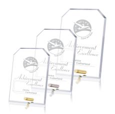 Manning Clipped Rectangle Crystal Trophy - Crystal Trophies