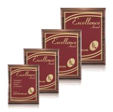 Puckett Otero - Walnut/Red - Wall Plaque Awards