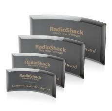 Schmidt Black Crescent Crystal Trophy - Crystal Trophies