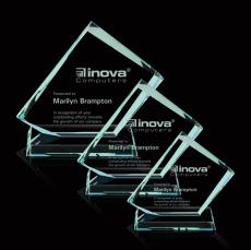 Atkins Jade Peaks Glass Trophy - Employee Awards