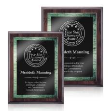 Garner Stark - Cherry/Green - Wall Plaque Awards