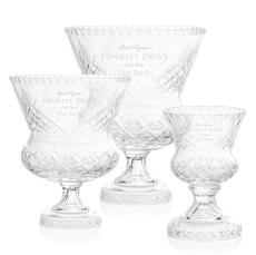 Gaston Cup Vase Crystal Trophy - Crystal Golf Trophies