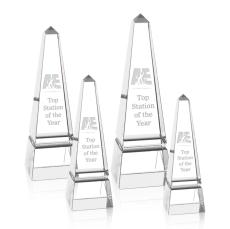 Groove Clear Obelisk Crystal Trophy - Crystal Trophies