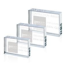 Broussard Rectangle Crystal Trophy - Crystal Trophies