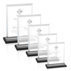 Villa Black Rectangle Crystal Trophy - Crystal Trophies