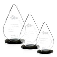Moyer Black Tear Drop Crystal Trophy - Crystal Trophies
