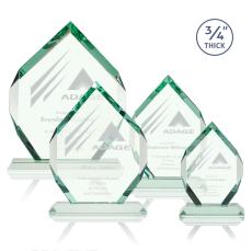 Diamond Diamond Jade Polygon Glass Trophy - Glass Trophies