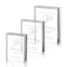 Optical Book Rectangle Crystal Trophy - Crystal Trophies