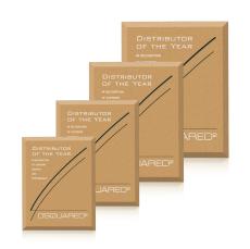 Redmond Plaque - Gold - Glass Trophies