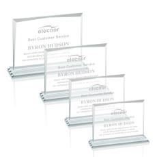 Kaplan Clear Rectangle Crystal Trophy - Crystal Trophies
