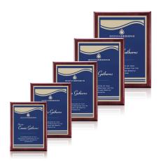 Puckett Meredith Plaque - Rosewood/Blue - Wall Plaque Awards