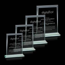 Prieto Jade Rectangle Glass Trophy - Glass Trophies