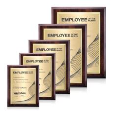Half-Tone Stark - Cherry/Gold - Wall Plaque Awards