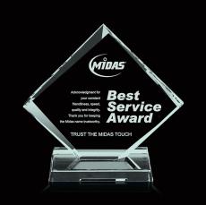 Sewell Jade Glass Trophy - Glass Trophies