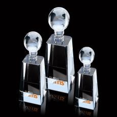 Compton Globe Crystal Trophy - Crystal Trophies