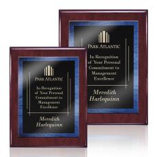Garner Meredith Plaque - Rosewood/Blue - Wall Plaque Awards