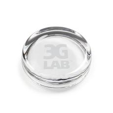 Flat Round Paperweight - Crystal Paperweights