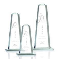 Driscoll Jade Towers Glass Trophy - Glass Trophies