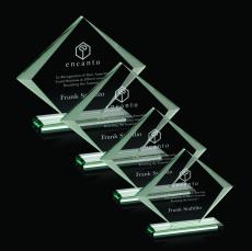 Latham Jade Glass Trophy - Glass Trophies