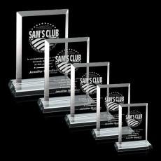 Rosas Starfire Rectangle Crystal Trophy - Crystal Trophies