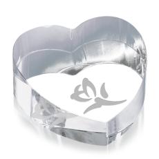 Heart Paperweight - Crystal Trophies