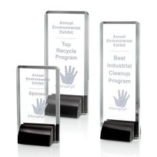 Barraza Black Rectangle Crystal Trophy - Crystal Trophies