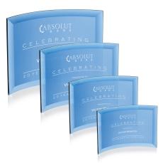 Carranza Blue Crescent Crystal Trophy - Crystal Trophies