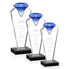 Leach Sapphire Crystal Trophy - Crystal Trophies