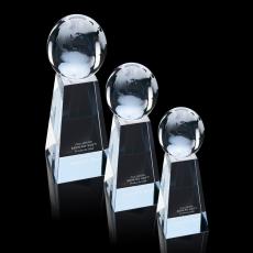 Benson Globe Crystal Trophy - Crystal Globe Awards
