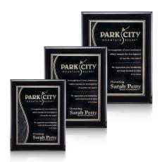 Greenwood Meredith Plaque - Black Finish - Wall Plaque Awards