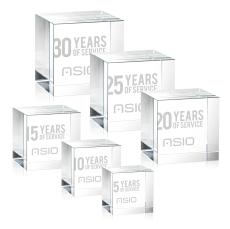 Square Cube Square / Cube Crystal Trophy - Glass Trophies