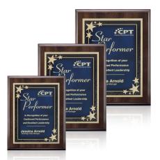 Murdock Stark - Cherry/Blue - Wall Plaque Awards