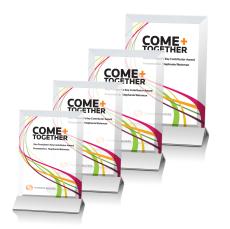 Boswell Full Color Silver/Vertical Rectangle Crystal Trophy - Custom Trophies