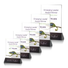 Holliday Full Color Rectangle Crystal Trophy - Custom Trophies