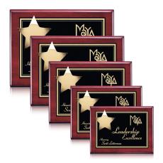 Cotton Plaque - Rosewood/Gold - Wall Plaque Awards