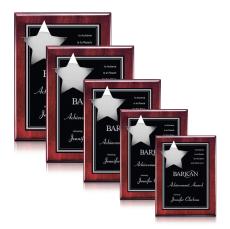 Cotton Plaque - Rosewood/Chrome - Wall Plaque Awards