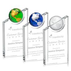 Simpson Globe Crystal Trophy - Crystal Trophies