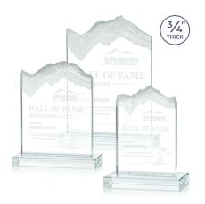 Castellanos Jade Peaks Glass Trophy - Glass Trophies